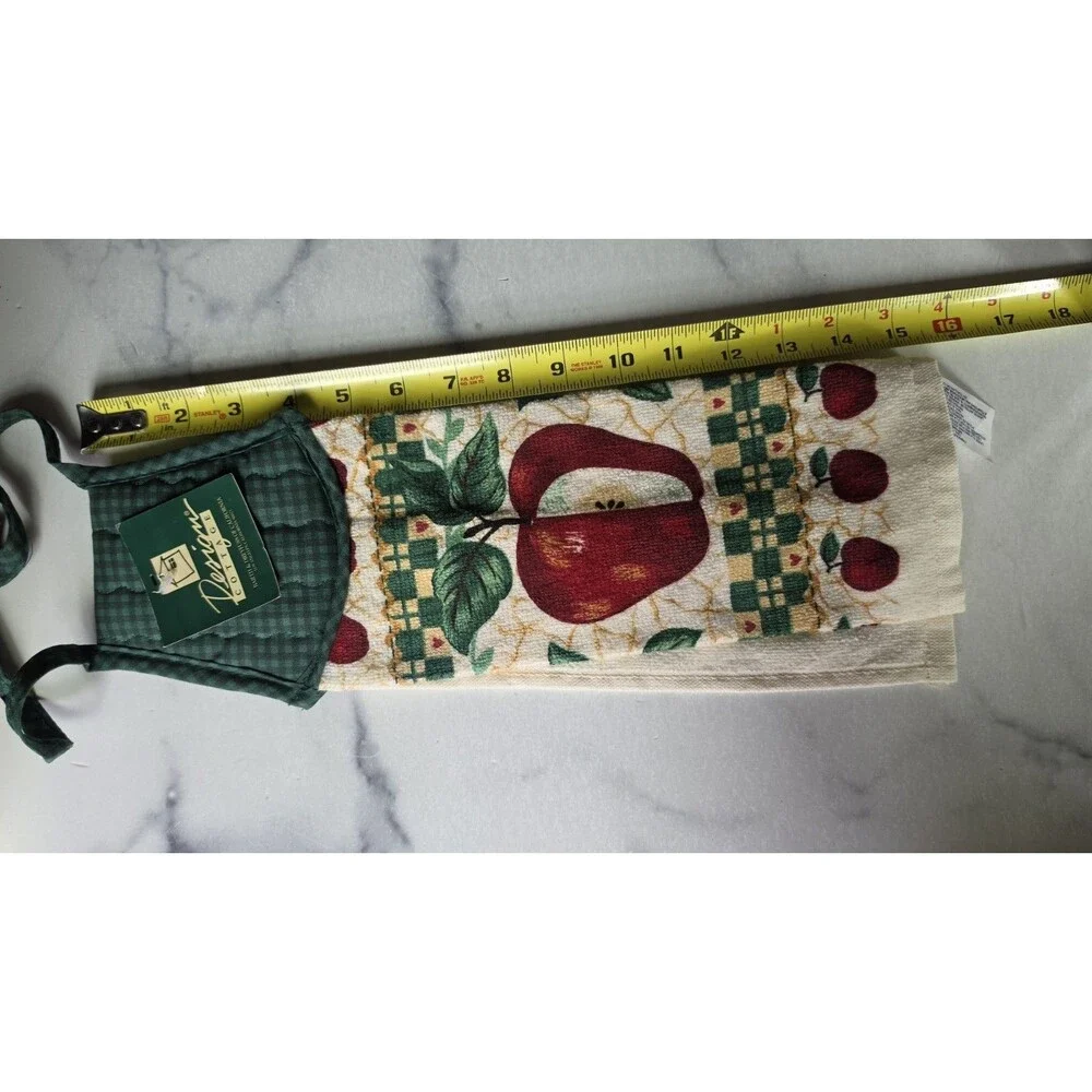 Design Cottage Red Apple Kitchen Hand Towel New Vintage